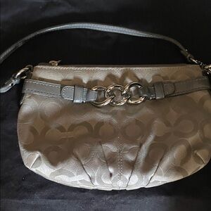 Coach signature print wristlet